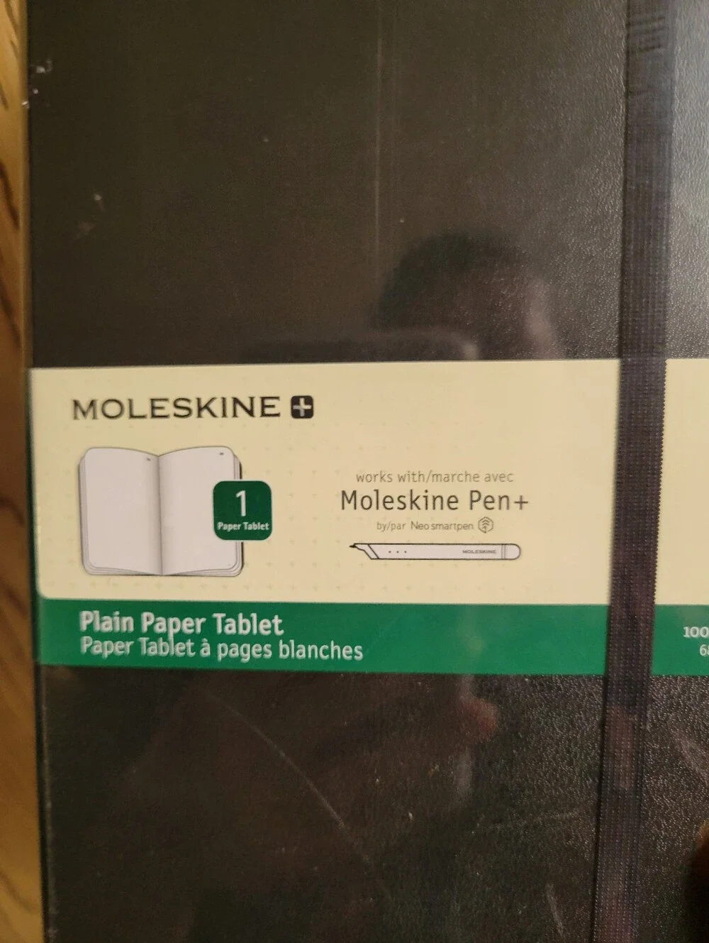MOLESKINE Smart Writing Notebook Large Plain Paper Tablet Hardcover Black 5X8.25